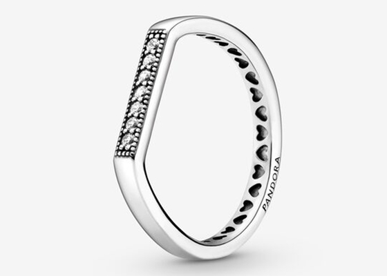 Clicker Rose Gold Multifaset, cincin pertunangan berlian asli Dimensi 1.2mm × 8mm