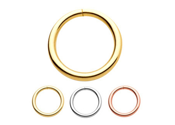 Cincin Tindik Emas 14k 1/4 inci 5/16 inci 3/18 inci Untuk Telinga Bibir Hidung