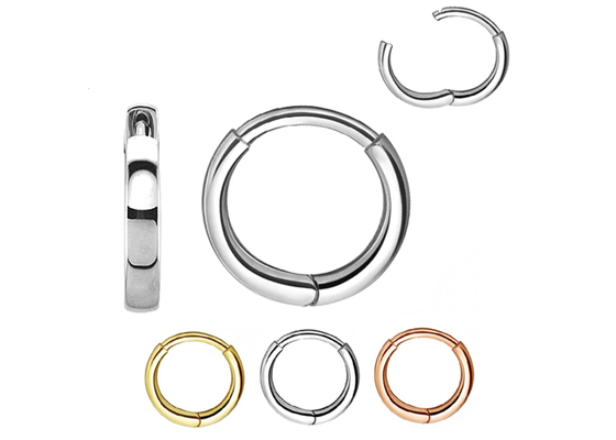 ODM Emas Huggie Hoop Earrings, Anting Anting Kartilago Bulat Klasik OEM