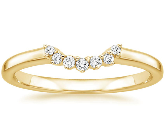 0.15ct 14k Yellow Gold Stackable Rings, Diamond Stacking Rings 2mm 1.5mm Ukuran Batu