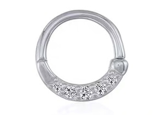 Eternity Hoop 14K Gold Clicker Piercing OEM ODM untuk Septum Hidung