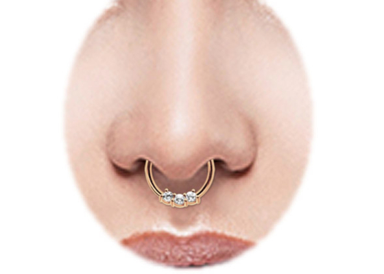 Cincin Septum Emas Helix 14k, Cincin Hidung 8mm Dan 10mm untuk pemakaian Sehari-hari