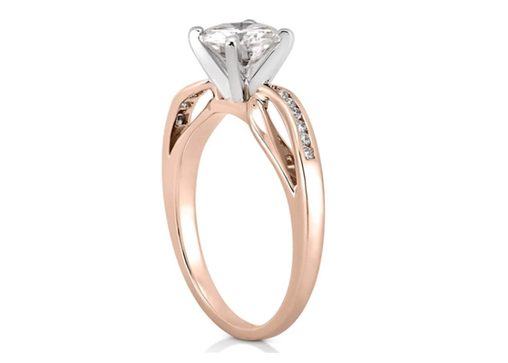 ODM OEM Jewellery Diamond Ring, 14k White Gold Wedding Ring Round Cut