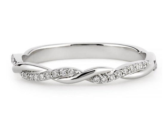 14K Emas Putih Cincin Perhiasan Berlian Asli 0.3ct Round Cut ODM Untuk Pertunangan