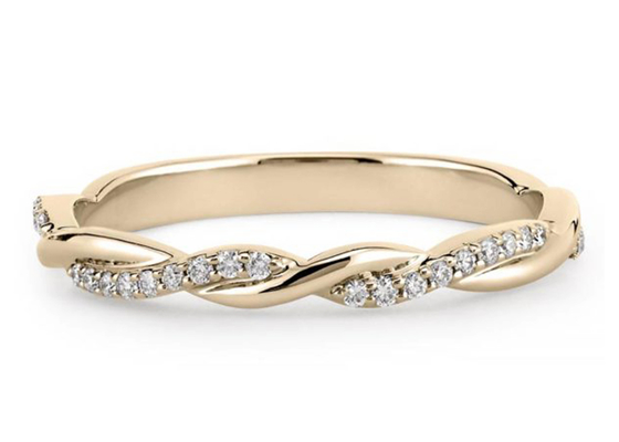 14K Emas Putih Cincin Perhiasan Berlian Asli 0.3ct Round Cut ODM Untuk Pertunangan