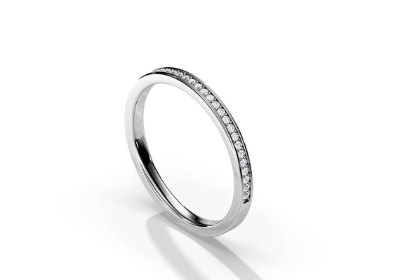 Half Eternity 9K Gold Ring Stacking Berat 0.36ct untuk Ulang Tahun