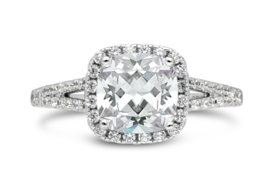 Cusion Cut 2.43ct 14K Solid Gold Jewellery, cincin pertunangan berlian mentah alami ODM