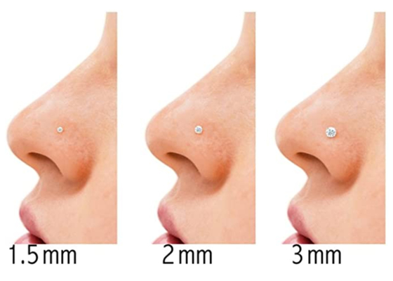 Cincin Hidung Emas 7mm 14k, Perhiasan Tindik Hidung Tidak Mengiritasi OEM