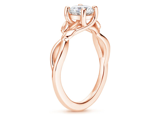 OEM Heart Shape Moissanite Ring, 5.5mm 9k Rose Gold Ring 0.6 Carat
