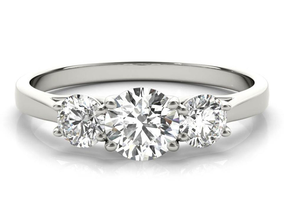 1.0 Carat 9K Silver Ring 925 Sterling Silver Material dengan Moissanite ODM