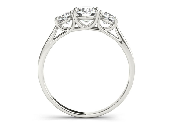 1.0 Carat 9K Silver Ring 925 Sterling Silver Material dengan Moissanite ODM