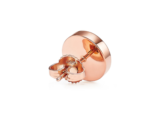 2.37g Rose Gold Mother Of Pearl Earrings, Mother Of Pearl Stud Ukuran 9.65mm